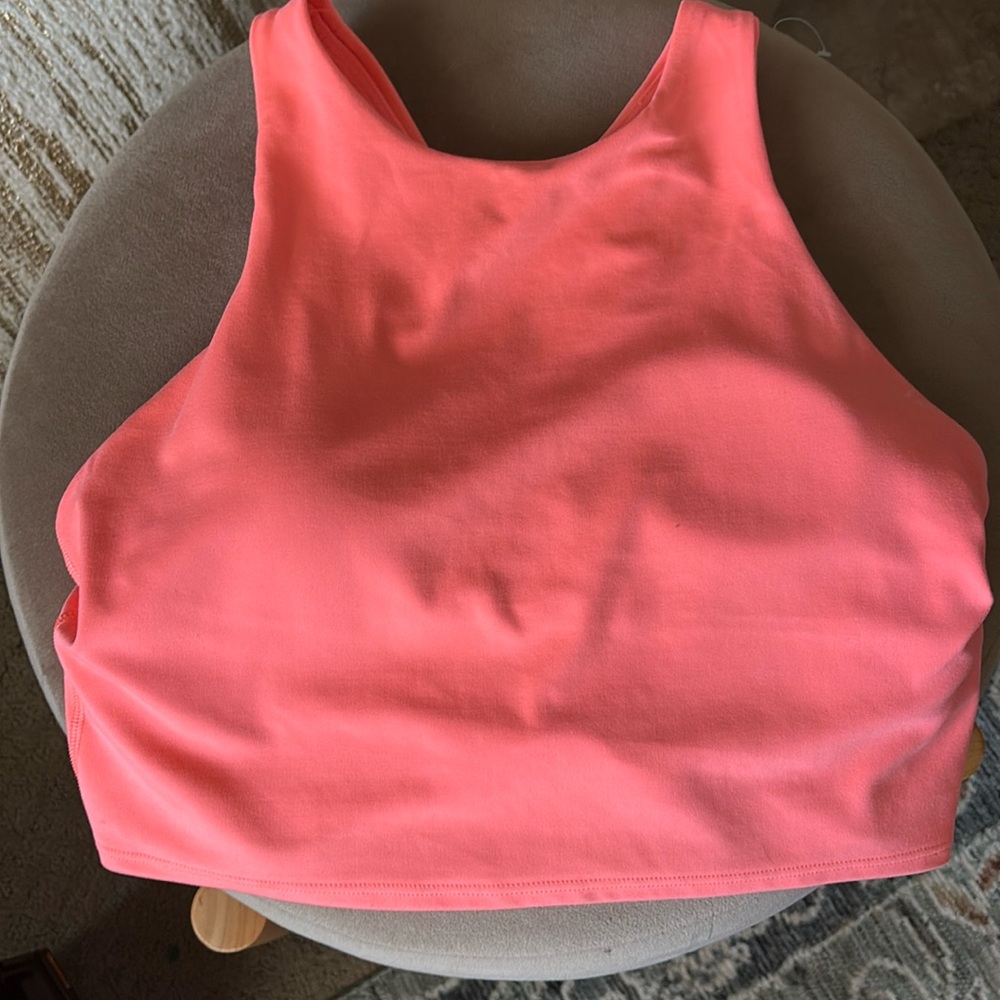 Coral Athleta Conscious Crop Bra